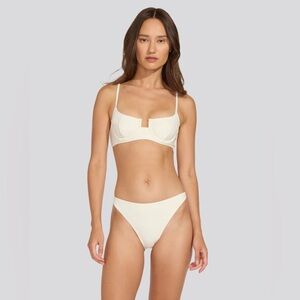 NWOT Solid & Striped - The Harley Bikini - M / Cream